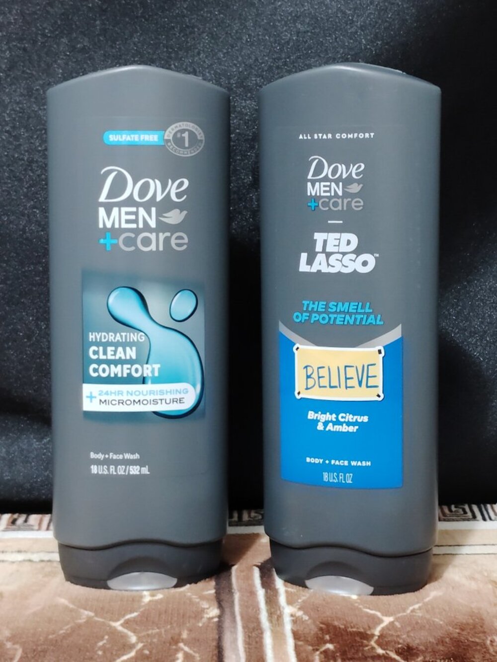 Dove Men+Care Hydrating Clean Comfort Body Wash & Ted Lasso Believe